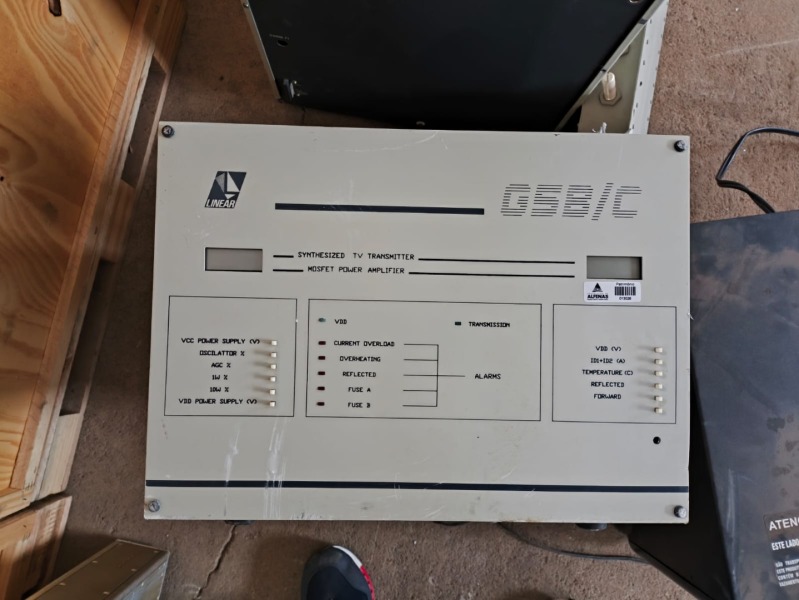 APARELHO SINTETIZADO, TRANSMISSOR TV, MOSFET AMPLIFICADOR, MODELO 958/C, MARCA LINEAR - leilão extrajudicial - Não informado BR - lance mínimo R$ 30