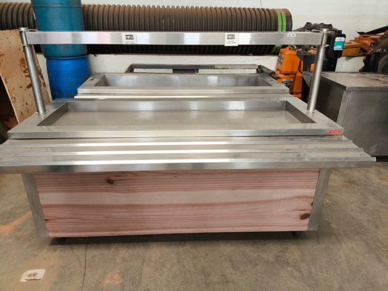 RECHEAUD PARA BUFFET SELF SERVICE QUENTE E FRIO, CONFECCIONADO EM AÇO INOX COMPOSTO POR 03 (TRÊS) CO... - leilão extrajudicial - Não informado BR - lance mínimo R$ 650